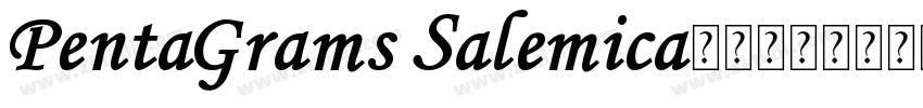PentaGrams Salemica最后一个字体的名字字体转换